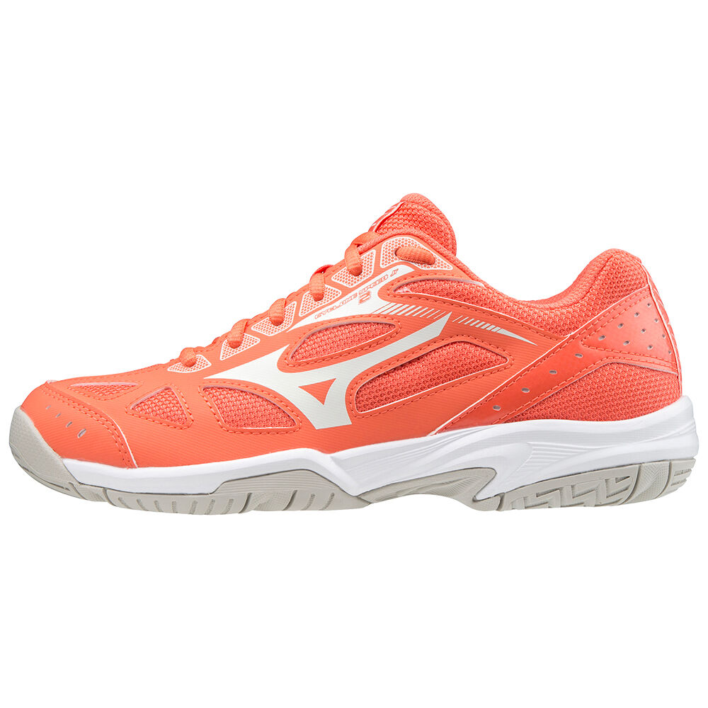 Mizuno Women's Cyclone Speed 2 Nb Netball Shoes Coral/white (X1GC1992-NVD)